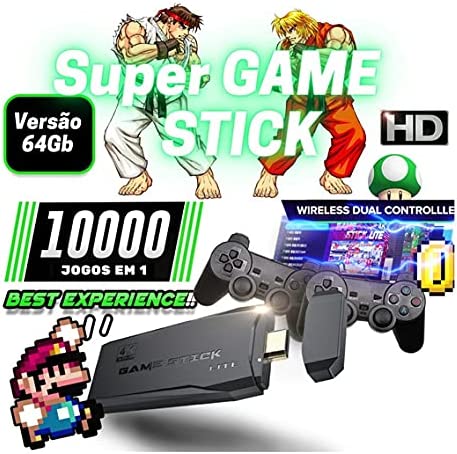 SUPER GAME STICK RETRÔ 4K + 2 CONTROLES [FRETE GRÁTIS]